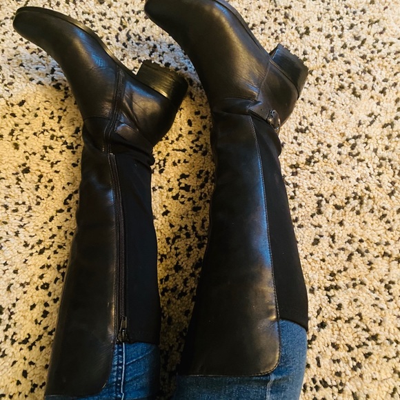 Knee-High Leather Riding Boots - Picture 2 of 8